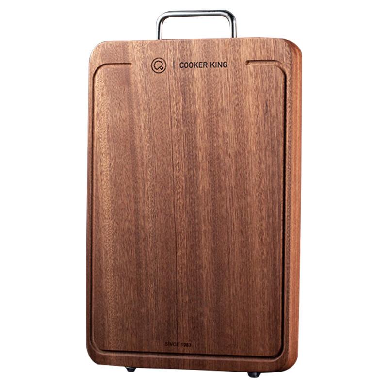 COOKER KING Solid Ebony Wood Cutting Board
