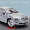 1:24 THE 7 760Li Model I5 M60 Alloy Diecast Car Toys 6 Doors Opened Sound Light Pull Back Miniature Vehices Boy's Birthday Gifts
