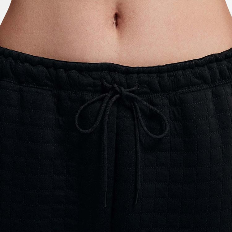 Nike Solid Color Lace-Up Sports Casual Pants Women Bottoms Black CI9437-010