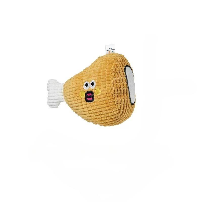 

Dog Squeak Toy Soft Yarn Plush Waffle Dog and Cat Toys with Squeak and Wrinkle Paper, Suitable for Small, Medium, and Large Dogs, Easy To Clean