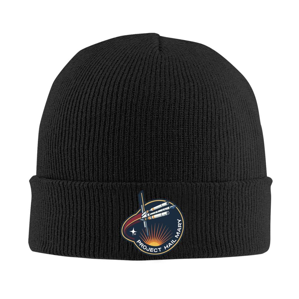 Project Hail Mary Missionsaufnäher Strickmütze Damen Unisex Mütze Herbst Winter Mütze Häkelmützen