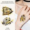 Chinese Style Waterproof Phoenix & Koi Tattoo Sticker - Long-lasting, Aesthetic Dunhuang Design for Arm & Collarbone