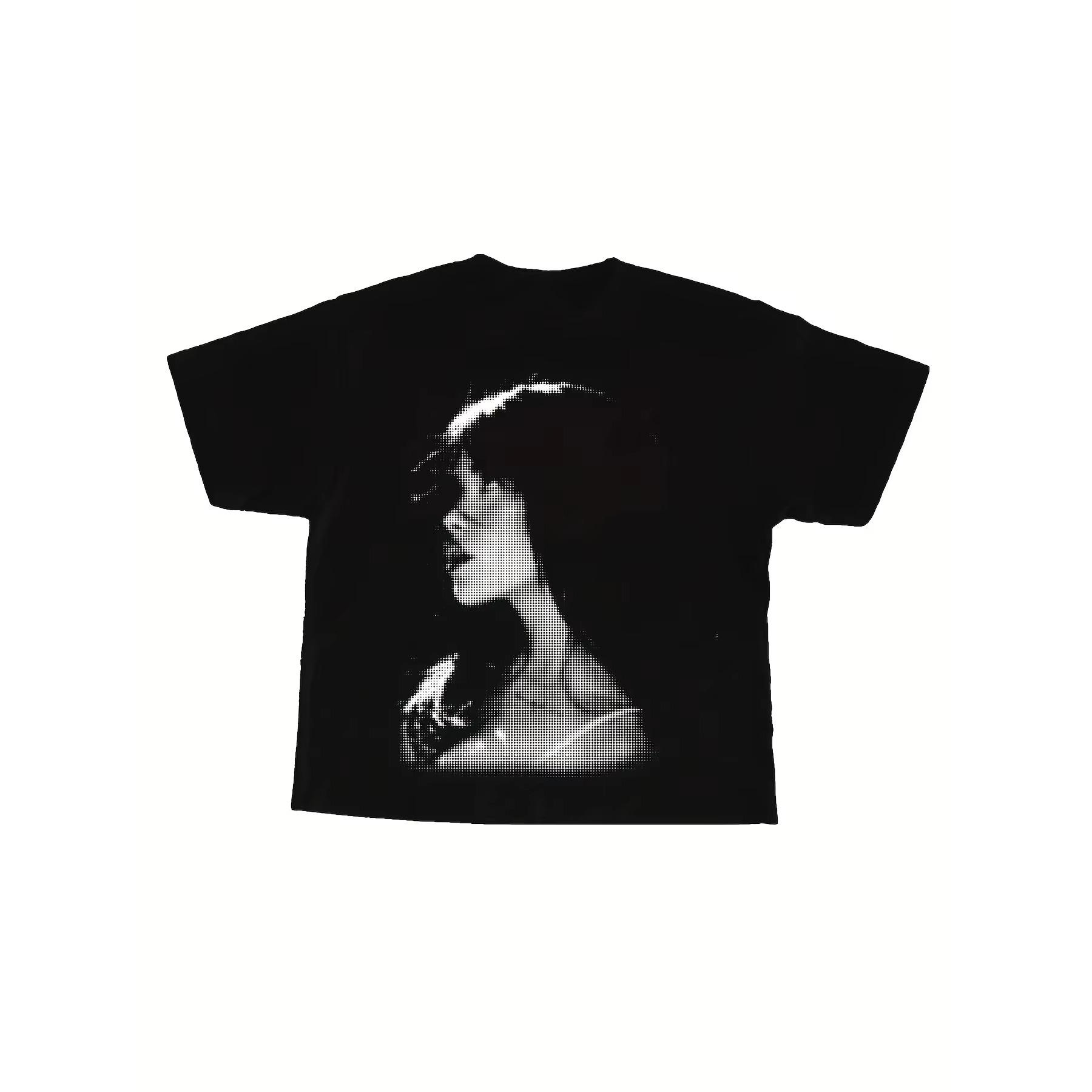 

Nessa Barrett Portrait TShirt Signature Face Print ShortSleeve Shirt pure Cotton AllSeason Couple TShirt Graphic T Shirts XL