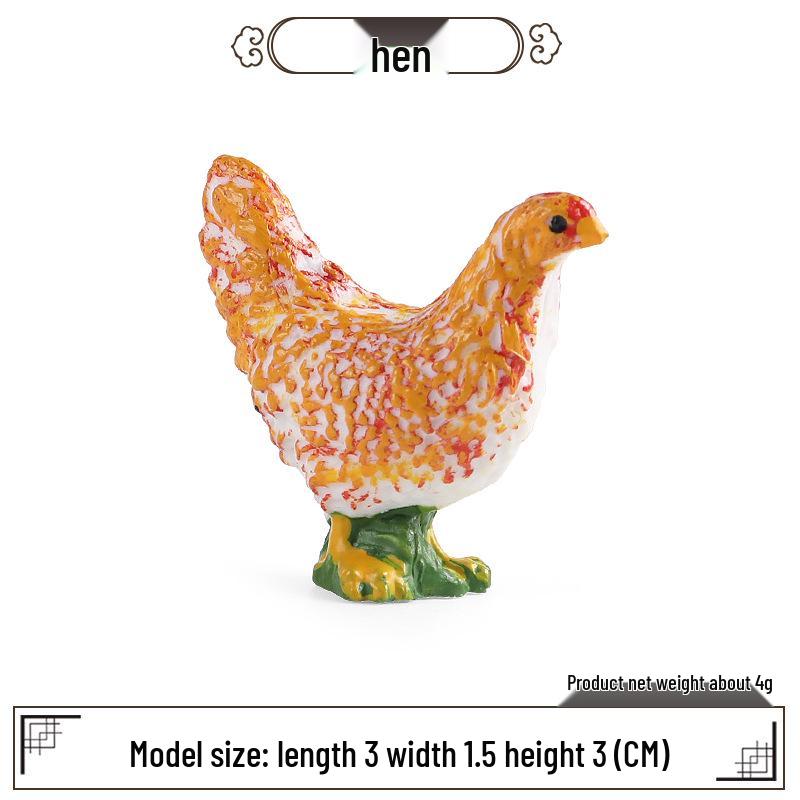 Kids' Educational Farm Animal Figurine Set: Cow, Chicken, Duck, Goose, Pig, Goat