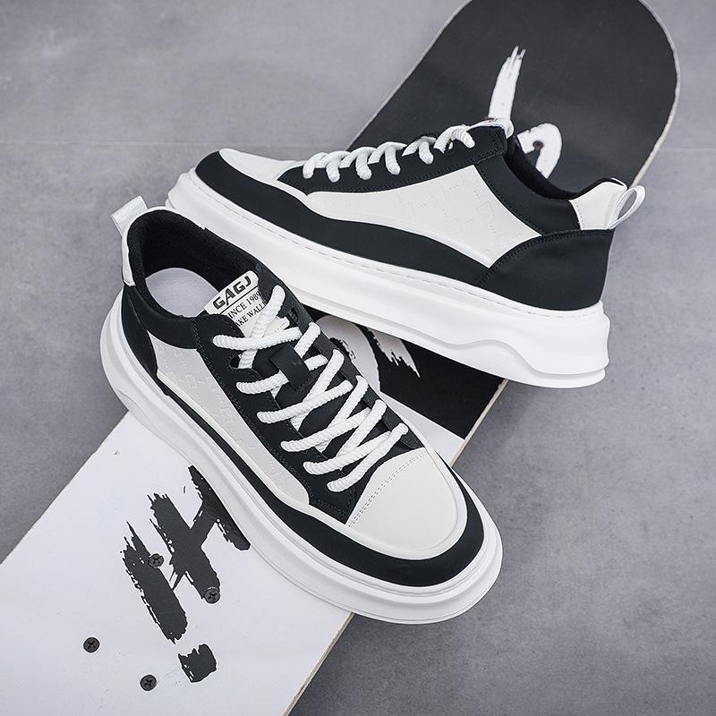 GAGJ klasyczne buty deskorolkowe mid-top męskie nowe jesienno-zimowe na platformie casualowe buty sportowe prosta atmosfera ciepłe i wygodne buty męskie