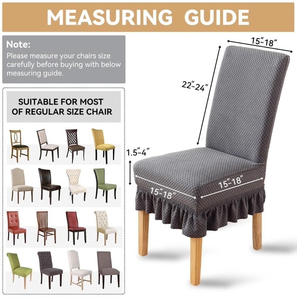 New High-elastic Dining Chair Cover Jacquard Dust-proof Stool Slipcover Soft Anti-slip Backrest Protector for Home Decoration