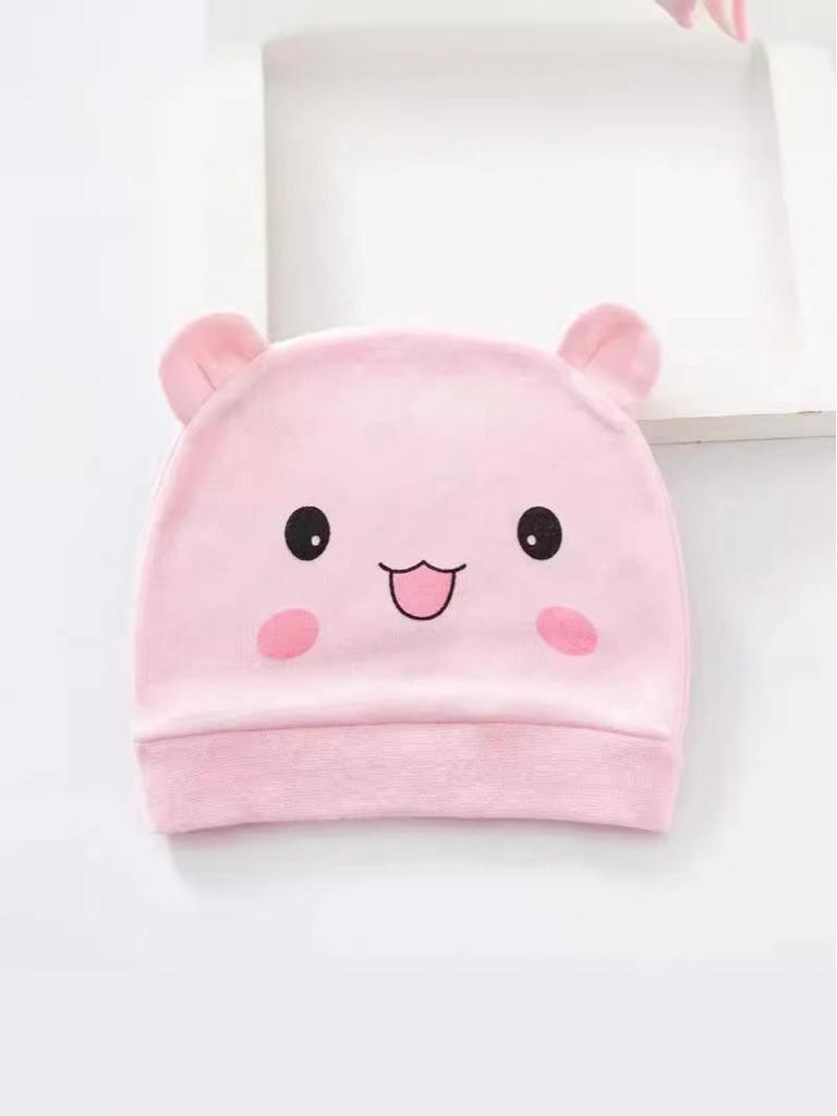 Infant Pure Cotton Hat: Single Layer, 0-3 Months, Spring/Summer/Autumn Protection