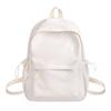 Color Simple Solid Student Backpack With Inner Compartments For Daily Commute