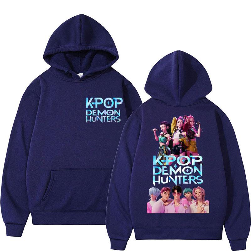 KPop Anime Demon Hunters Rumi Mira Zoey Saja Boys Hoodies Men Women Fashion Oversized Sweatshirt Fleece Warm Casual Long Sleeve