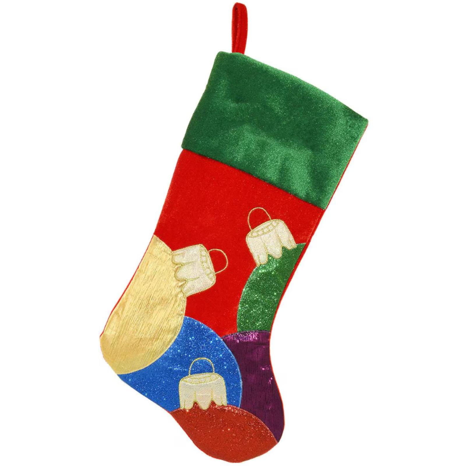 

Christmas Stockings – Colorful Ball Pattern One Size красный