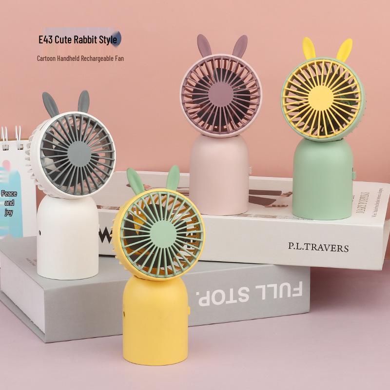 Mini Cartoon USB Handheld Fan - Portable Desktop Fan with Custom Logo Option