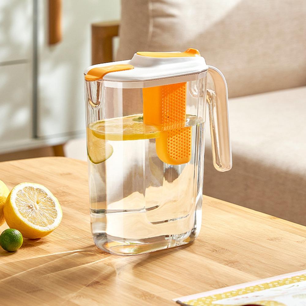 

New 2200ml Cold Water Pitcher ABS With Tea Strainer Water Kettle Drop-resistant Large Capacity Water Bottle Summer белый
