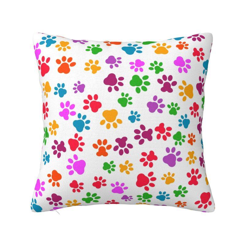 Dog Paw Cat Heart Footprints Cushion Cover 40*40 cm Polyester Throw Pillow Case Bedroom Decoration Bedding Sofa Pillowcase