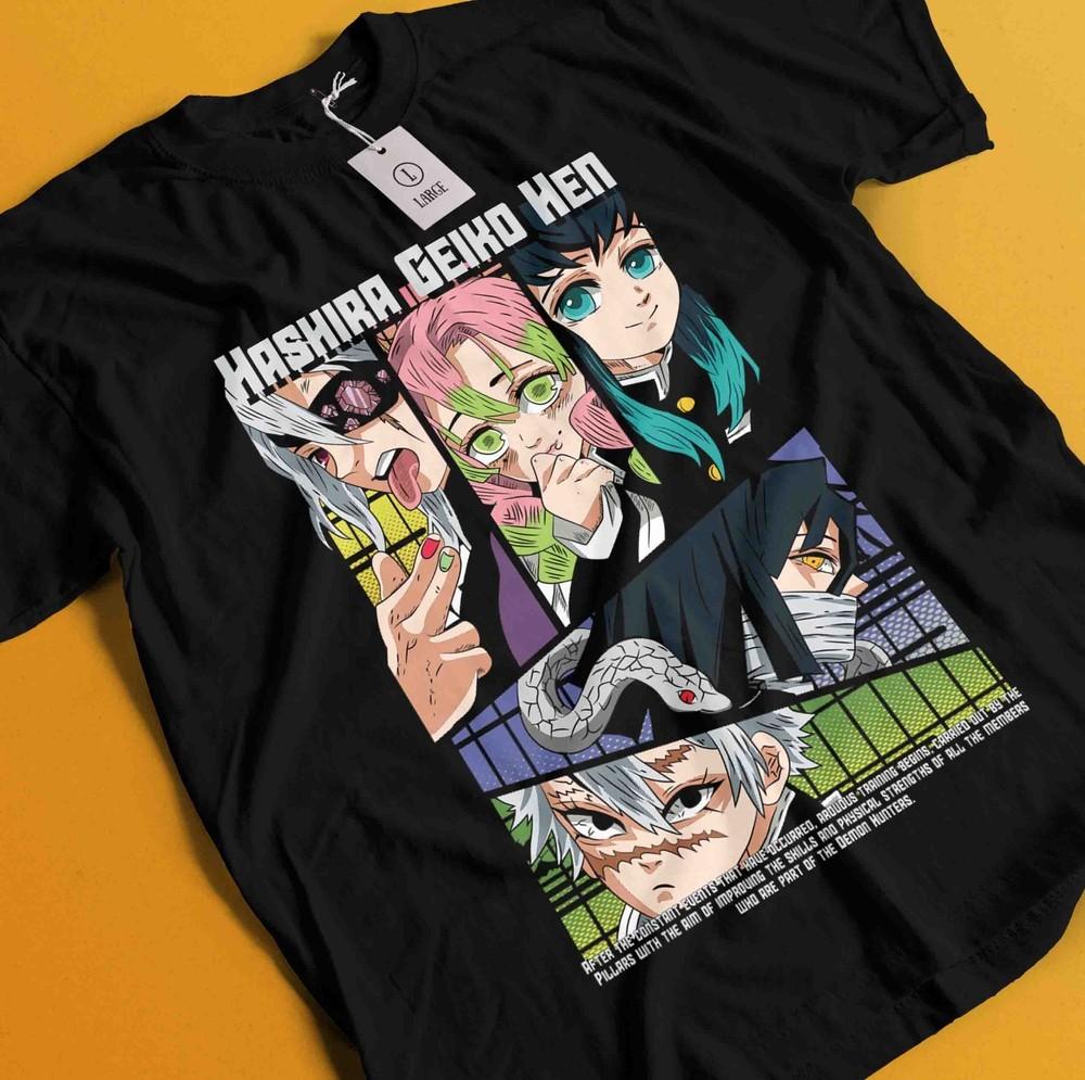 

Demon Slayer Shirt Tanjiro Tshirt Zenitsu T-Shirt Muzan Doma Tee Inosuke Nezuko 4XL