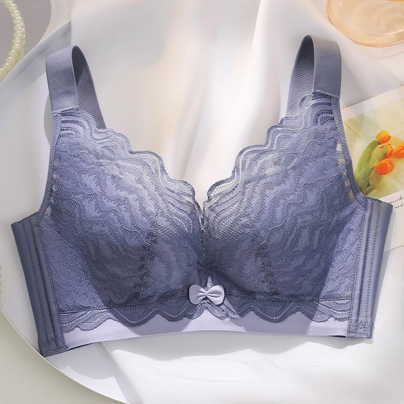 Lace Lingerie Women's Thin Folding Bra Adjustable Secondary Breast Bra Push Up Bra