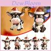 Adorable Acrylic Christmas Cow Pendant For Car Rearview Mirror Decoration