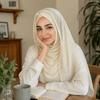 Shiny Full Cover Rhinestone Chiffon Scarf Breathable Soft Prayer Hijab Elegant Solid Color Crinkle Shawl Ethnic Style
