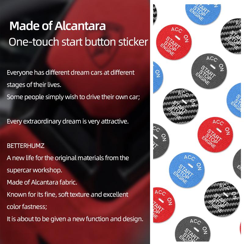 Betterhumz For Mazda 3 Axela CX50 CX30 - Made of Alcantara Engine Ignition Start Stop Trim Stickers Car Interior Accessories