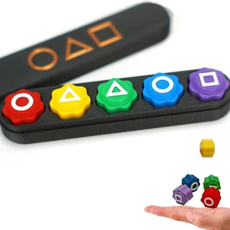 3D-Druck-Calamari-Spielwürfel, Partyspiel-Requisiten, Quadrat, Kreis, Dreieck, Druck-Barspiele, Party-Requisiten, Koreanisches Filmspiel