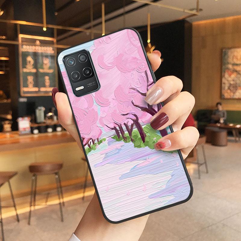 Painted Flower Phone Case for OPPO Realme GT 2 Pro X2 Pro XT C25S 8 7 6 Pro 6i Realme GT Master C3 C21 C21Y C11 X3 SuperZoom