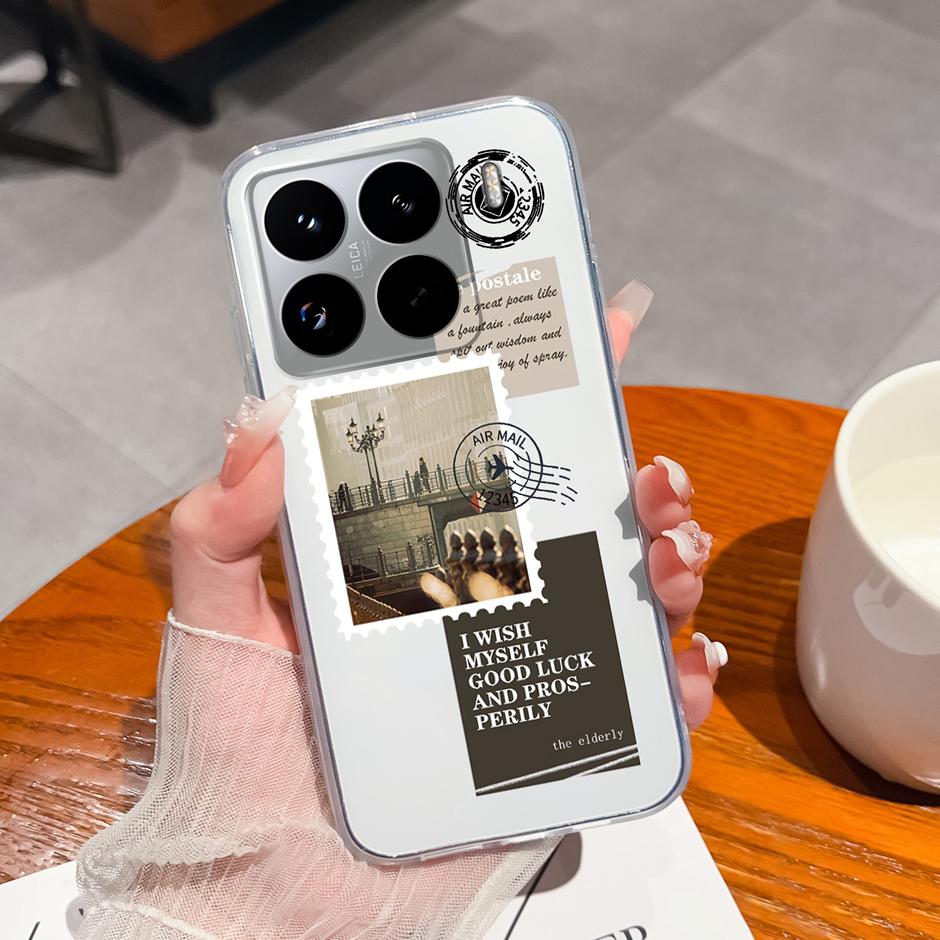 Cute Flower Case For Xiaomi 15 Pro Ultra Clear Soft Silicone Protective Bumper Cover For Xiaomi15Pro 15Ultra Anti Scratch Fundas