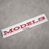 1PC 3D ABS Letters ModelS Logo Chrome Black Emblem Red Badge Car Rear Trunk Stickers Decals For Tesla Model S Auto Accessories