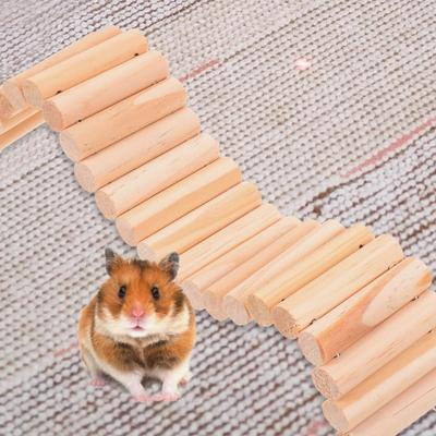 Holzhamster-Kletterleiter Langes Holz-Trainingsgestell für Meerschweinchen Kleintier Kletterübung Entwicklungszubehör