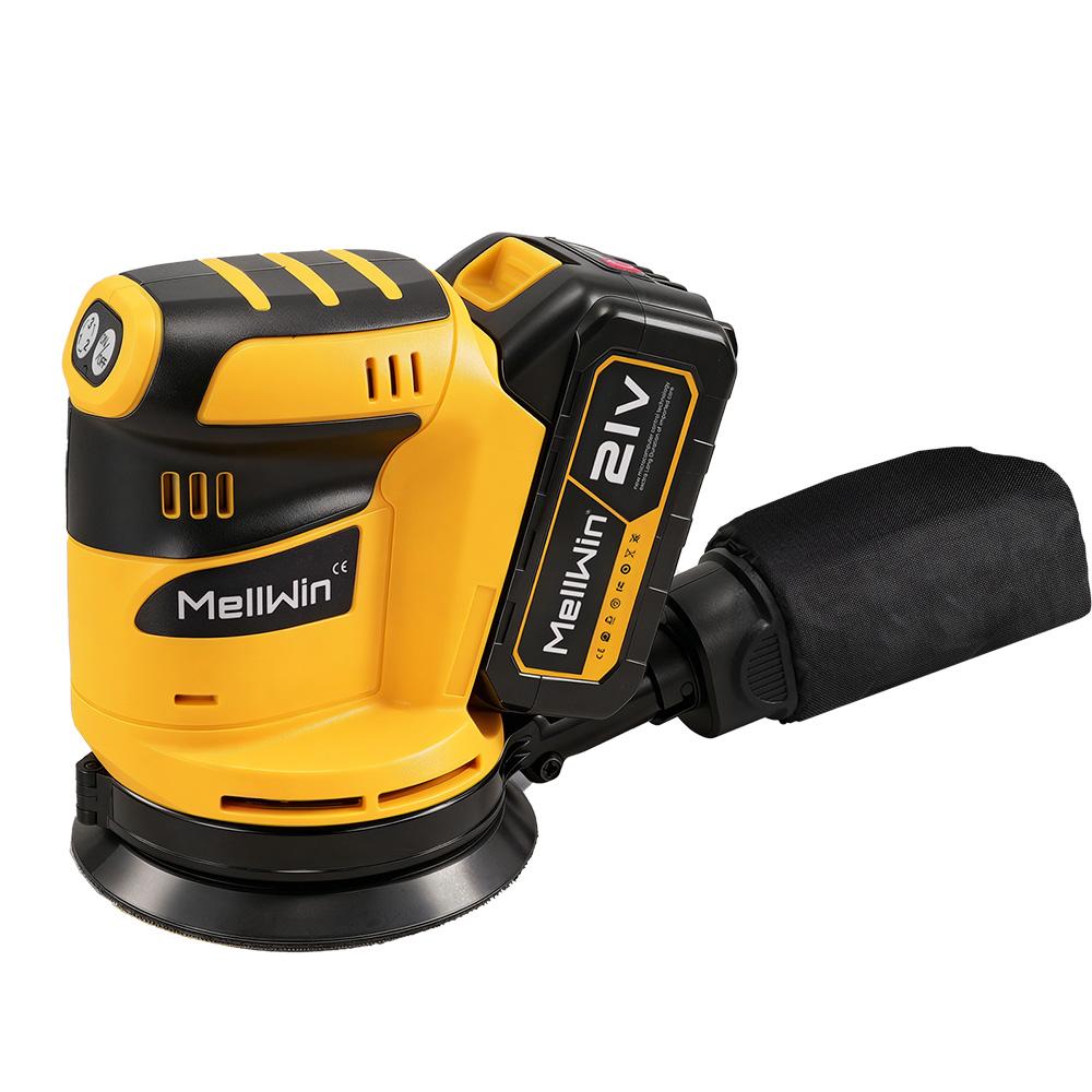 MELLWIN Cordless Electric Sander 3Speed Adjustable Orbital Sanding Polishing Machine Woodworking Tool For Makita 18VBattery Pin
