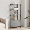 VidaXL 3-Tier Bookcase Sonoma Grey 41x30x109.5 Cm 839001