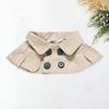 British Style Dog Collar Button Closing Wrinkle-resistant Comfortable To Wear Stylish Breathable Pet Clothing Cape