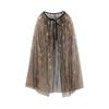 Bat Kids Mesh Cloak Spider Web Cosplay Bridal Costume Retro Halloween Tulle Cape  Children