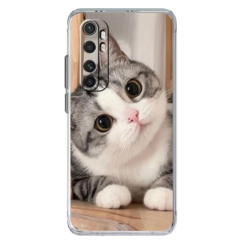 Phone Case For Xiaomi Mi Poco X7 X6 X5 NFC X3 F7 Ultra F6 Pro F3 15 14T 14 13T 11 12 13 Lite Clear TPU Cover Kawaii Love Cat