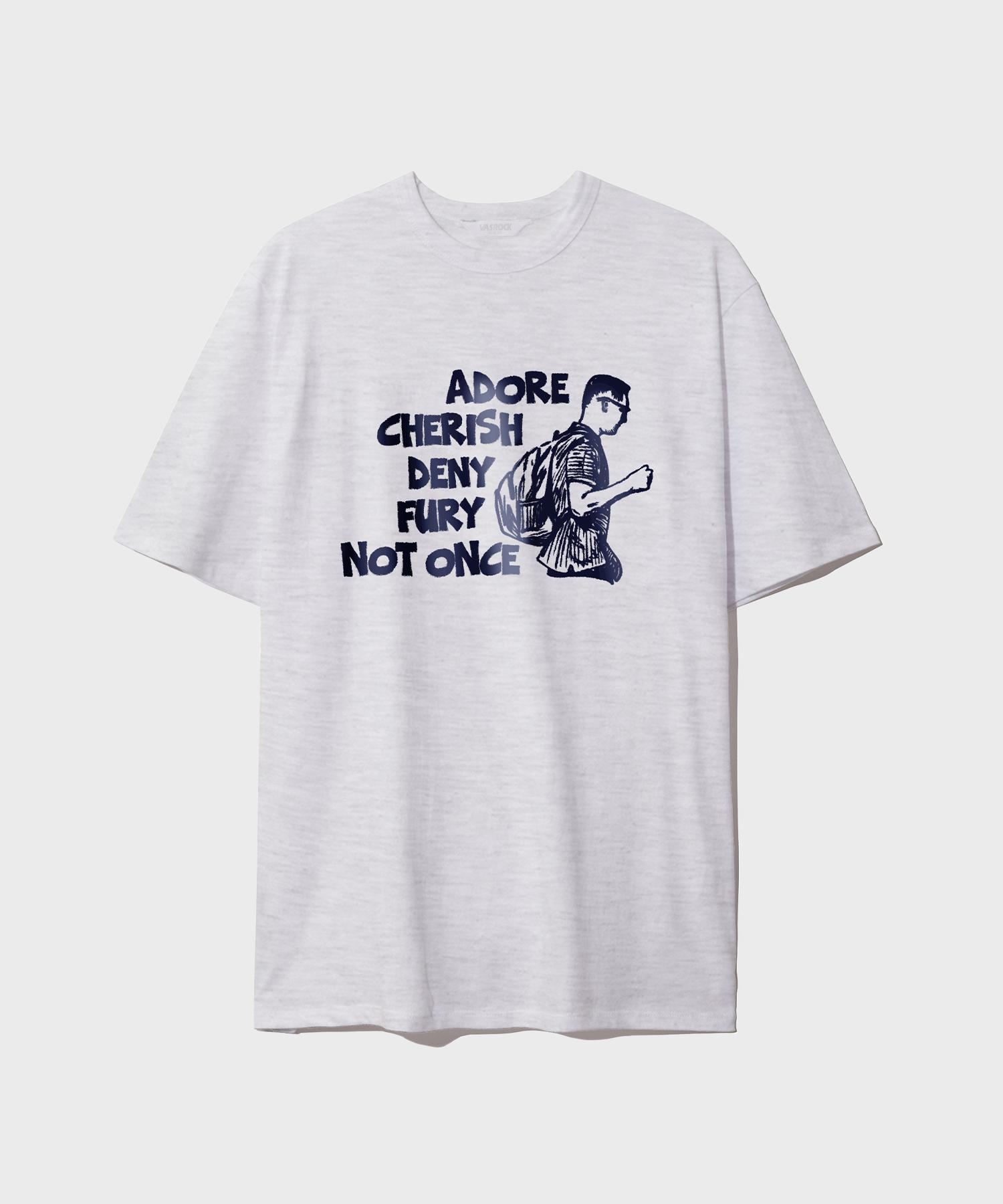Basrak Boy Serenade Short Sleeve T-Shirt Misty Melange White/1 Size