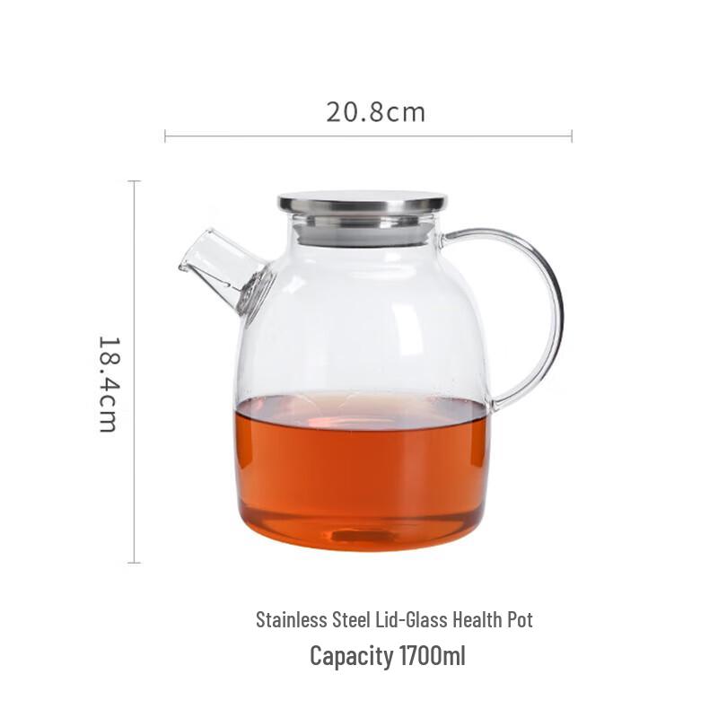 Glass Wellness Kettle with Stainless Steel Lid
