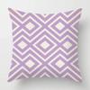 Geometric Light Purple Pillow Cover 50*50 Living Room Sofa Cushion Cover 40*40 Solid Color Decorative Cushion Cover Home Decor
