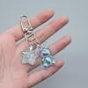 Stylish Key Chain Accessory Translucent Star and Rabbit Pendant Keyring Ornament