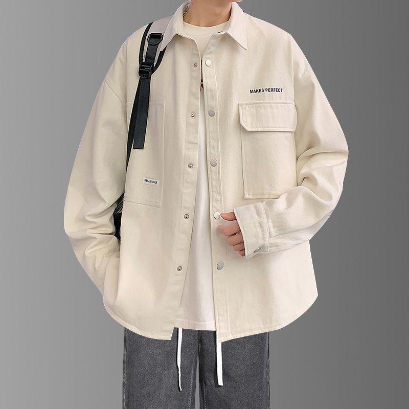 

Trendy Men s Casual Long-Sleeve Shirt and Jacket Set for Autumn and Spring M (approx. 45-60 kg)