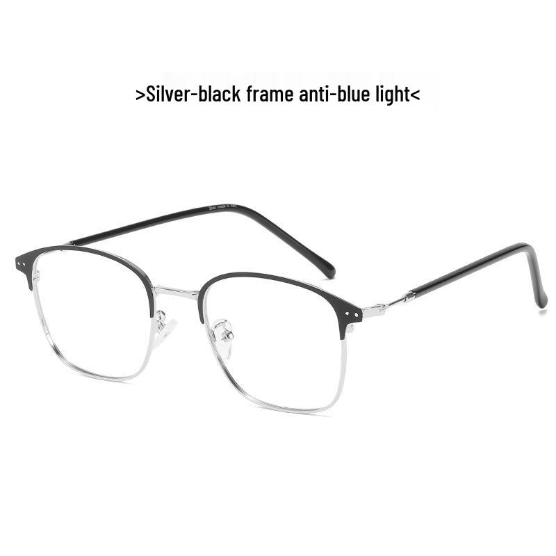 Unisex Retro Square Glasses with Anti-Blue Light, Photochromic Lenses, and Prescription Option.
