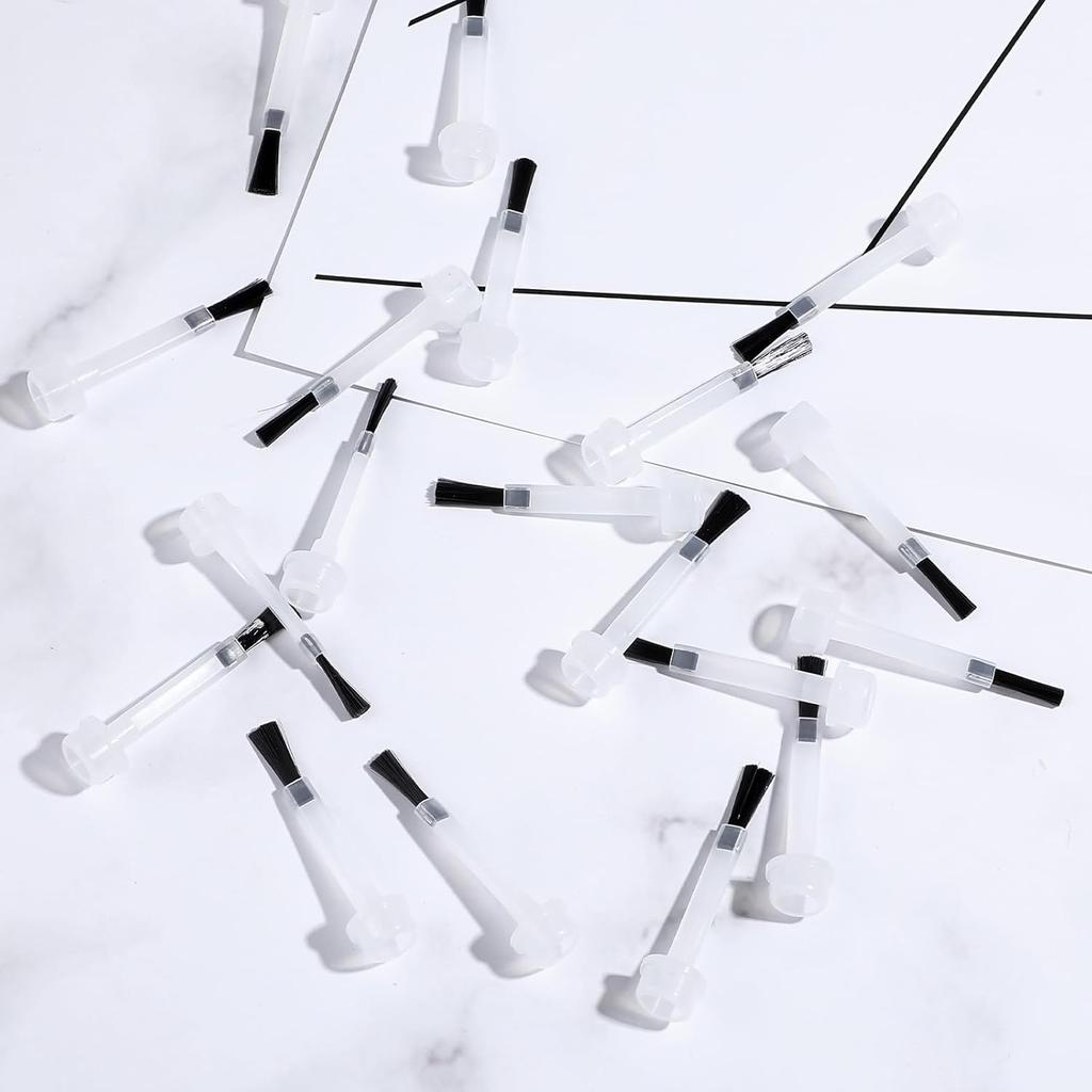 50 Pcs Replacement Nail Polish Brush Kit, Disposable Nail Art Brushes Set, Soft Bristles Replacement Brushes for Dip Powder Liquid, Easy To Install