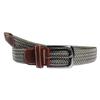 Belt - Two-tone (brown/white) - Polyester Imitation Leather - 100 Cm - Width 3.2 Cm