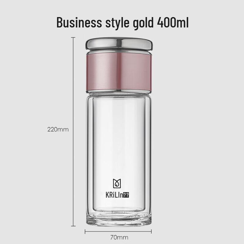 KAILIN Tea Infuser Double-Wall Glass Tumbler