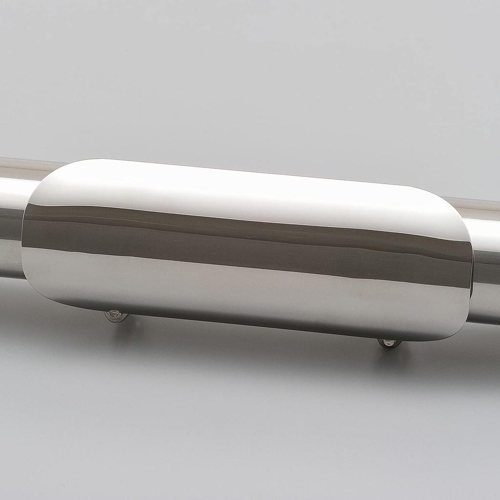 Daytona Motorcycle Exhaust Stainless Buffed Heat 68315 Guard, 40-55 compatible, Steel, Finish, Guard, Plain,