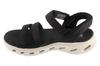 Skechers go walk glide step 2.0 sandals cushioned footbed Black/White