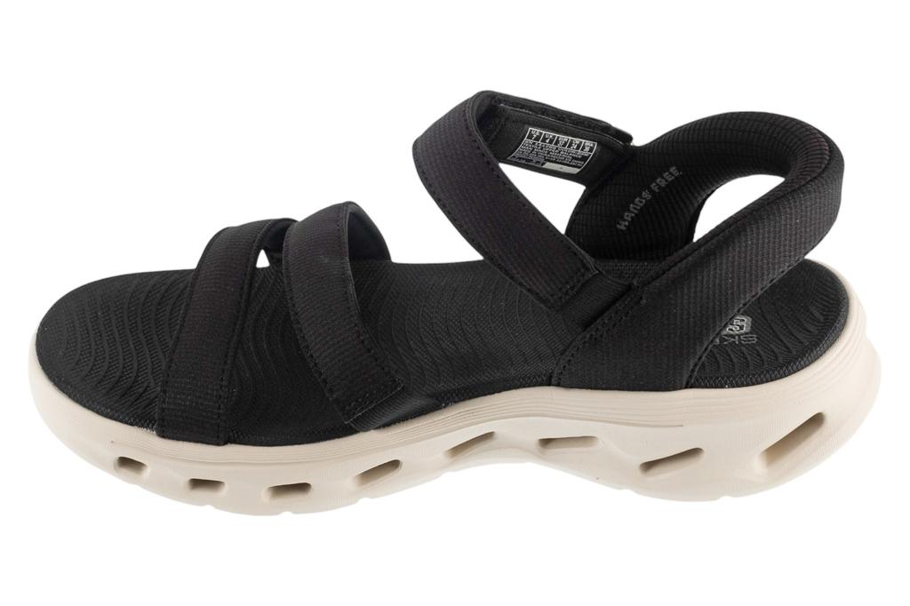 Skechers go walk glide step 2.0 sandals cushioned footbed Black/White