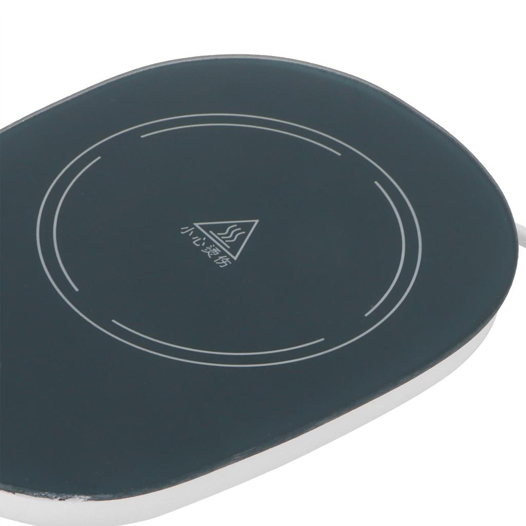 Constant Temperature Cup with Mug Warmer Thermostatic Coaster Mug and Warmer Pad CN (Green(Cup Lid Spoon Mat) )