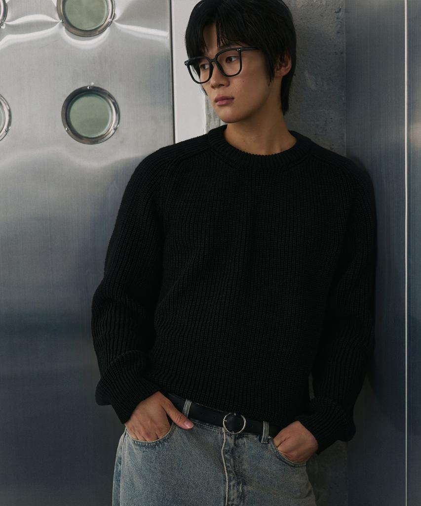 NODU Saddle Hazzi Essential Raglan Knit [Black]