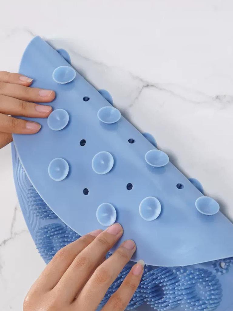 1pc-Silicone Bathroom Sucker Non-slip Mat Lazy Foot Bath Bath Artifact Rub Back Massage Pad Foot Peeling Foot Scrub Brush