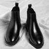 Ανδρικές Μπότες Τσέλσι Βρετανικού Στυλ Επαγγελματικές Δερμάτινες Μπότες Μόδας Casual Ψηλές Μπότες Ανδρικές Χειμερινές Βελούδινες Ζεστές Επαγγελματικές Μπότες Φόρεμα