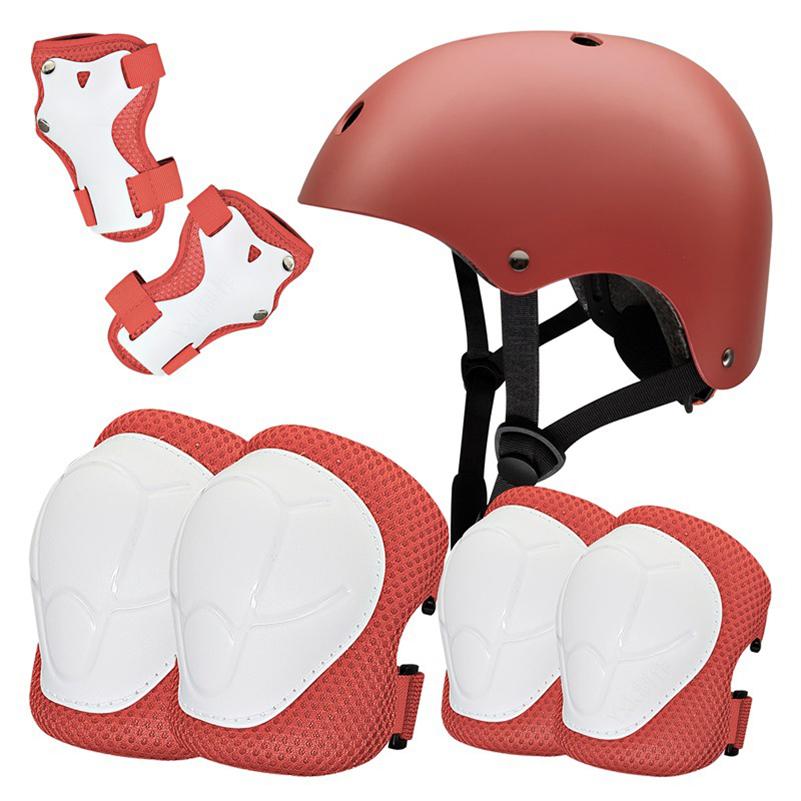 Kinderschutzausrüstung Helm Ellbogen- und Knieschützer für Mädchen im Alter von 3 4 5 6 7 8 9 10 11 12 Jahren. Geeignet zum Rollschuhlaufen und Skifahren.