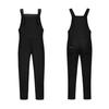 Women Casual Solid Color Sleeveless Adjustable Straps Loose Jumpsuit Bib Overall